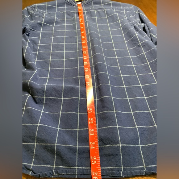 Taylor Stitch Handmade in USA Mandarin Collar LS  Windowpane Check Shirt. Size S - Picture 10 of 11